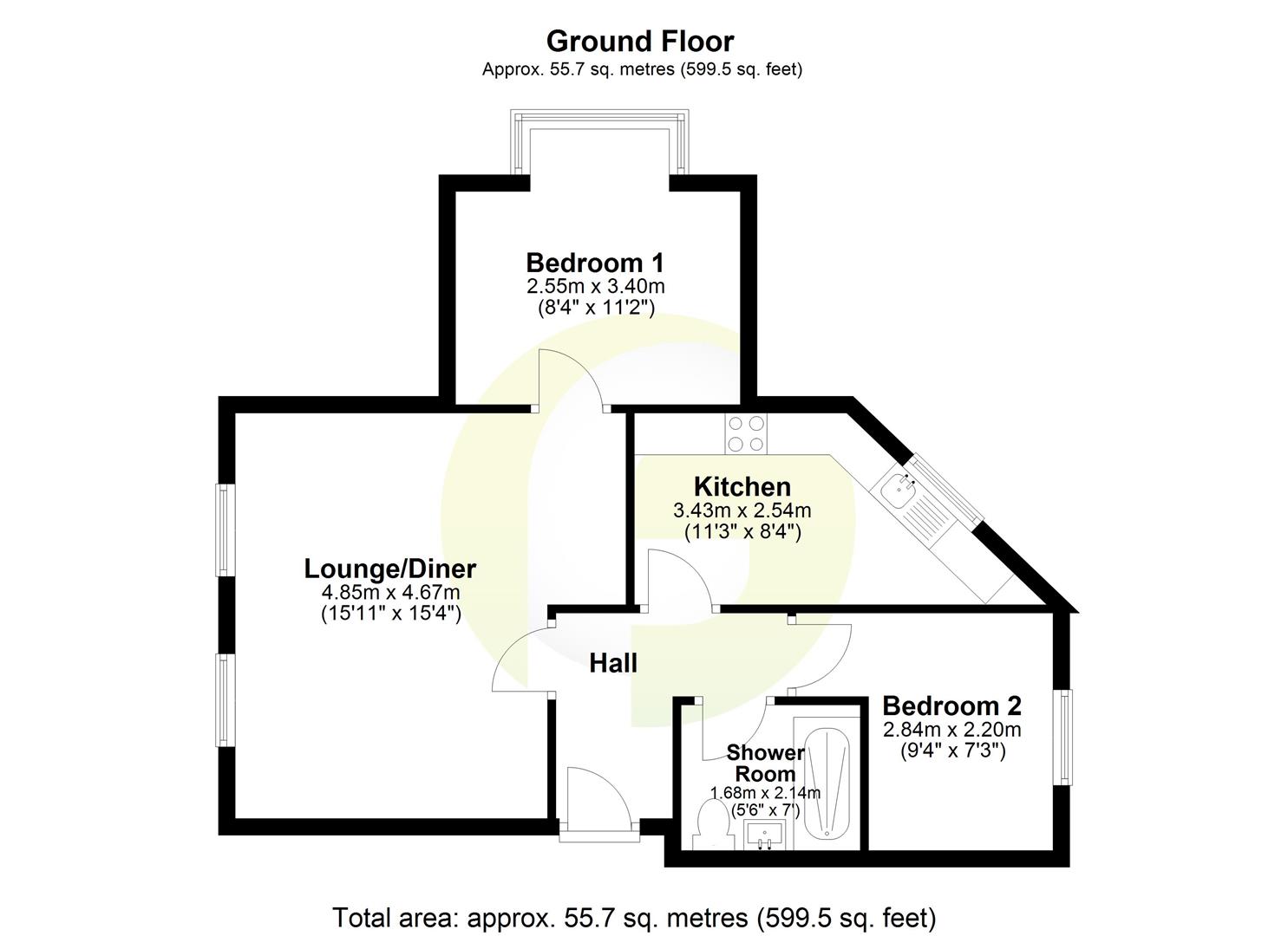Floorplan.Grosvenor Place, North Shields